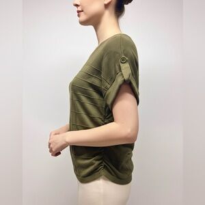 Summer Light Breathable military Green Women's Top  Soft Rayon Blend